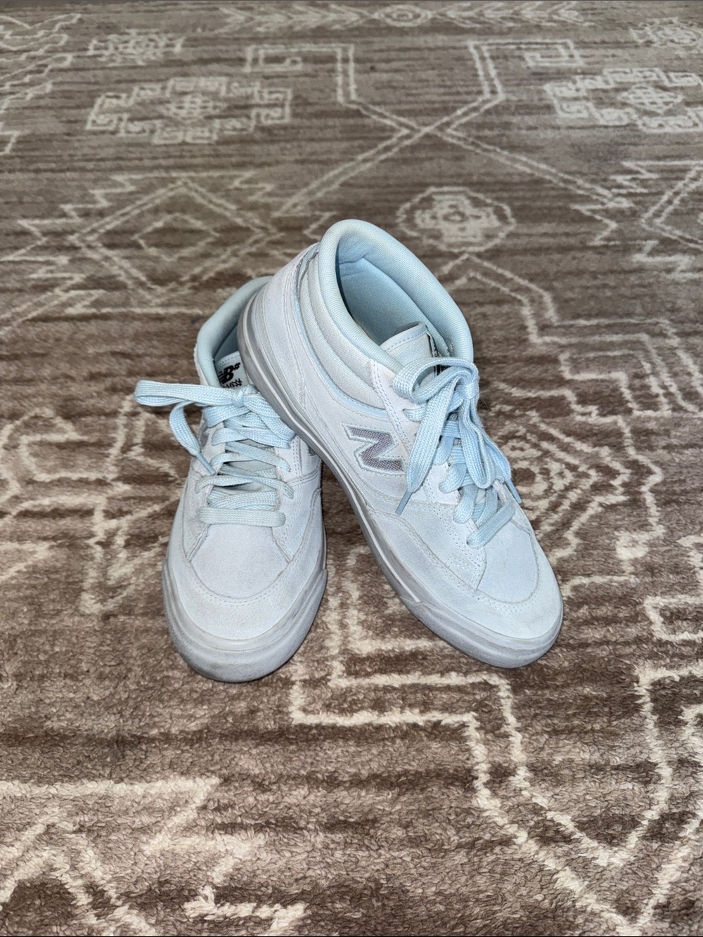 New Balance Numeric 417 Frankly Villan Pale Blue Suede Low-Top Sneakers